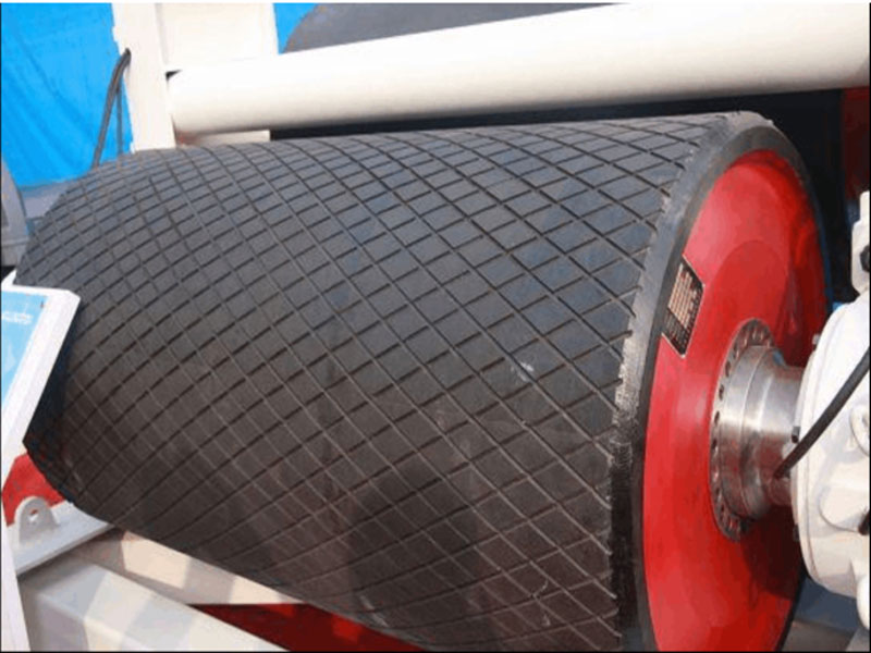 Pulley rubber lagging